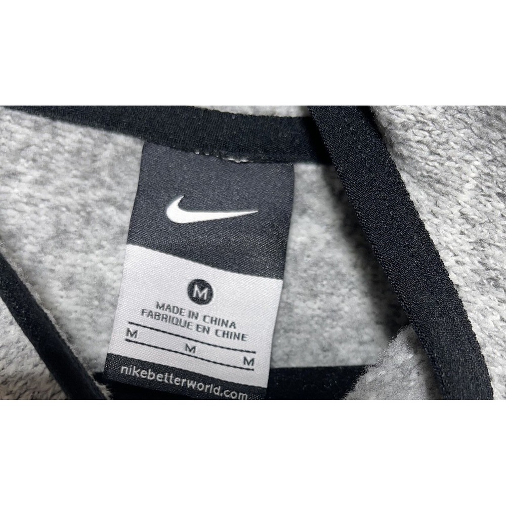 Nike Gray Therma-Fit Knit Hoodie Pullover Black Swoosh Logo Hooded‎ Size Medium - Picture 9 of 13